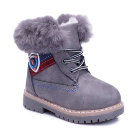 Children's Boy's Boots With Fur Warm Trappers Gray Cobi grey 1