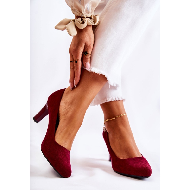 Women's pumps Sergio Leone Burgundy Suede Orsola red 2 Women's pumps Sergio Leone Burgundy Suede Orsola red 2