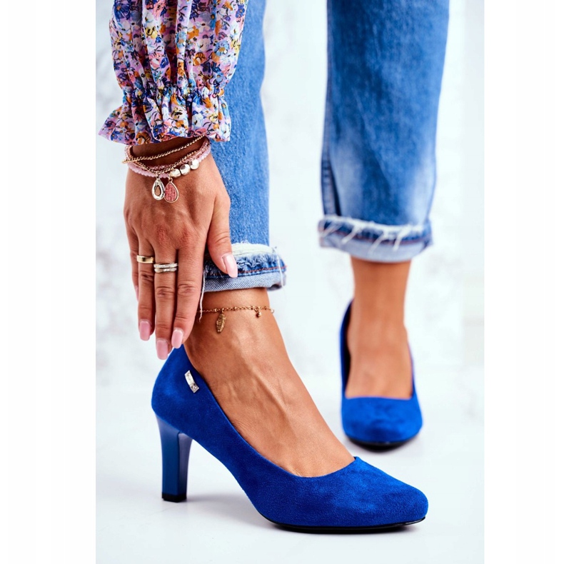 Women's pumps Sergio Leone Suede Indigo Orsola blue 2