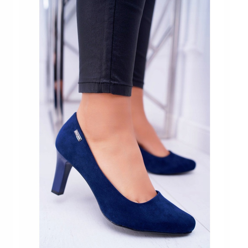 Women's pumps Sergio Leone Navy Blue Suede Orsola 1 Women's pumps Sergio Leone Navy Blue Suede Orsola 1