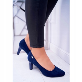 Women's pumps Sergio Leone Navy Blue Suede Orsola 2