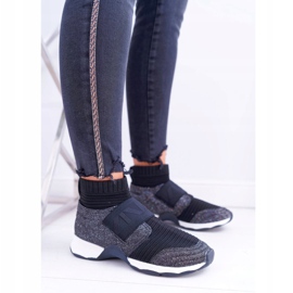 Women's Sport Shoes Lu Boo With Sock Black Glitter Phantom 2
