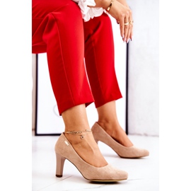 Women's Pumps Sergio Leone Beige Suede Orsola 2