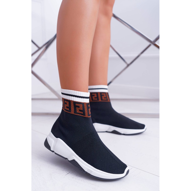 Women's Sport Shoes High Sock Black Press multicolored 1