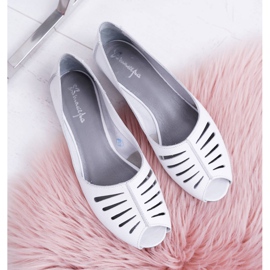 Women's Ballerinas Maciejka Leather Open Toes 03497-59 white 1 Women's Ballerinas Maciejka Leather Open Toes 03497-59 white 1