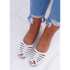 Women's Ballerinas Maciejka Leather Open Toes 03497-59 white 2 Women's Ballerinas Maciejka Leather Open Toes 03497-59 white 2