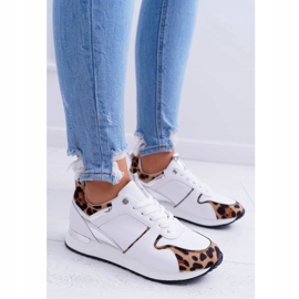 Women's Sport Shoes White Fippo with leopard print 2