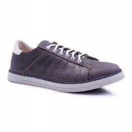 Bednarek Polish Shoes Men's Brogues Bednarek Sport Leather Shoes Gray Salvatore grey 1