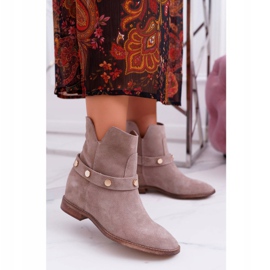 Women's Flat Boots Laura Messi 1890 Suede Leather Beige Darmah 2 Women's Flat Boots Laura Messi 1890 Suede Leather Beige Darmah 2