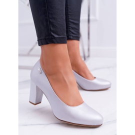 Women's Pumps Sergio Leone PB130 Silver Pearl Amber grey 2