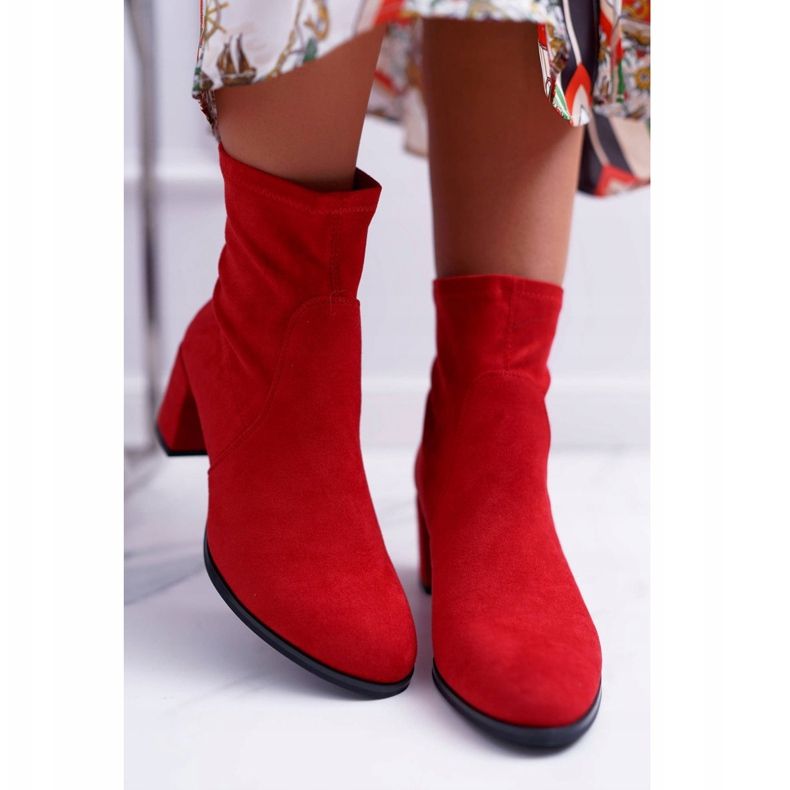 Women's Spring Boots On High Heel Sergio Leone Slip-On Red LikeStar 2