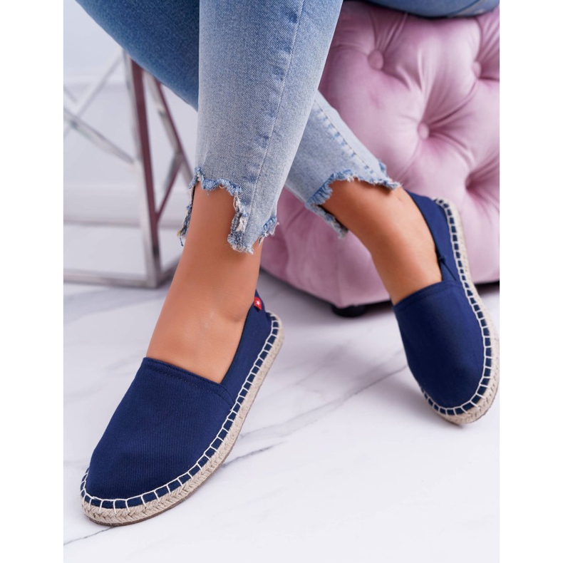 Women's Espadrilles Braided Sole Navy Blue Big Star DD274A151 1 Women's Espadrilles Braided Sole Navy Blue Big Star DD274A151 1