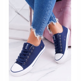 Women's Sneakers Big Star Rubber Toe Navy Blue DD274335 1