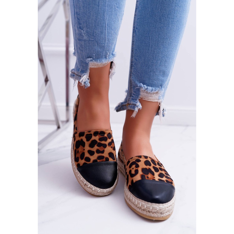 NFR Women's Espadrilles Leopard Flaty brown 2
