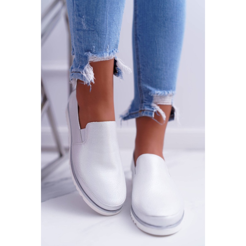 Women's Loafers Sergio Leone Silver Magento grey 2