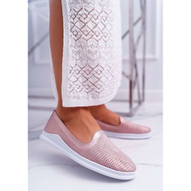 S.Barski Women's Brogues Leather Slip-On Lordsy Pink Lordi 1