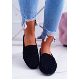 Women's Loafers Sergio Leone Suede Black Winted 2