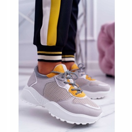 NFR Women's Sport Shoes High Sole Yellow Chillout grey multicolored 1