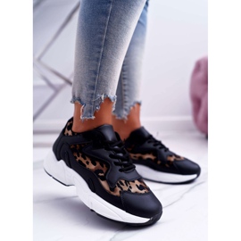 FRJ Women's Sport Shoes Black Leopard Mezeno 1
