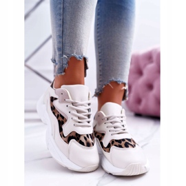 FJ1 Women's Sport Shoes Beige Leopard Mezeno white brown 2 FJ1 Women's Sport Shoes Beige Leopard Mezeno white brown 2