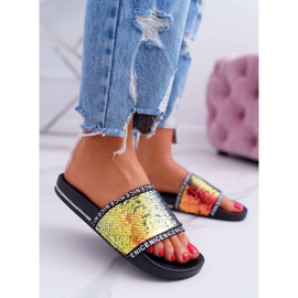 SEA Women's Slippers Gold Iridescent Nice golden 2 SEA Women's Slippers Gold Iridescent Nice golden 2