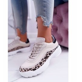 FC1 Women's sports shoes Leopard Debora beige brown 1