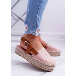 NFR Women's Suede Espadrilles On The Pink Parteno Platform 1
