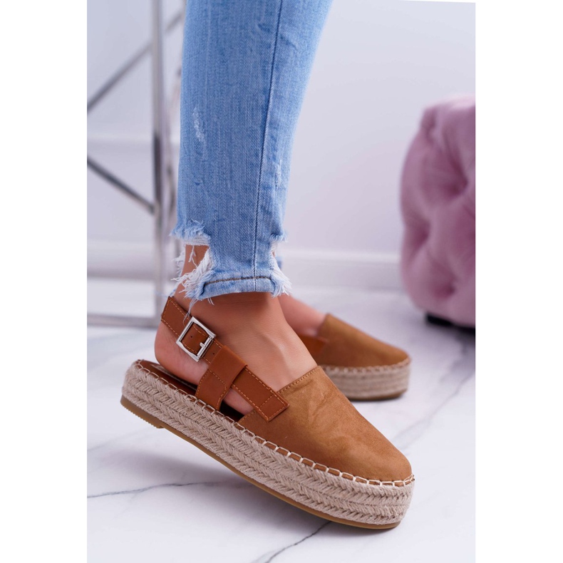 NFR Women's Suede Espadrilles On The Camel Parteno Platform brown 1