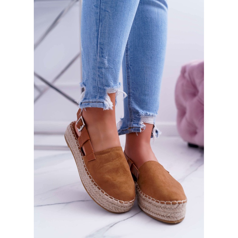 NFR Women's Suede Espadrilles On The Camel Parteno Platform brown 2