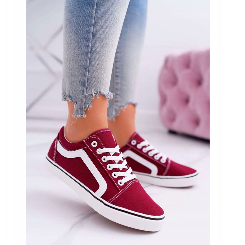 NEWS Women's Sneakers Burgundy Bestro red 1