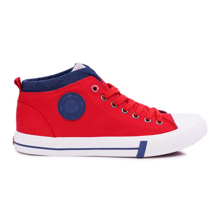Men's Sneakers High Cross Jeans Material Red DD1R4059 1