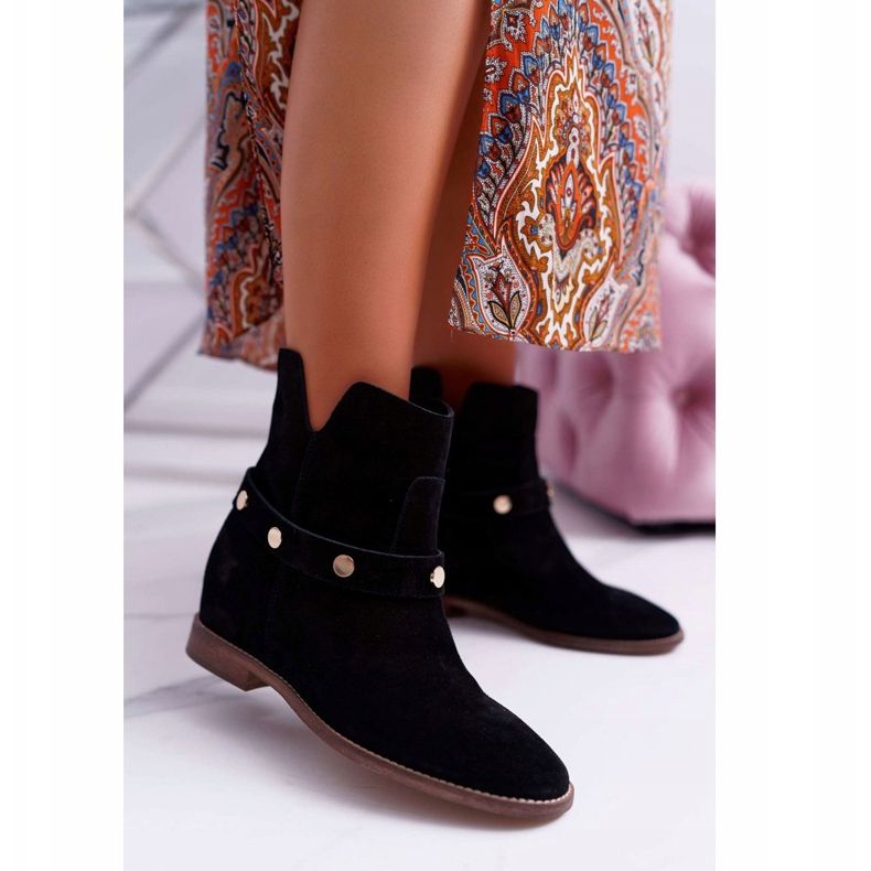Women's Boots Laura Messi 1890 Suede Leather Black Darmah 1 Women's Boots Laura Messi 1890 Suede Leather Black Darmah 1