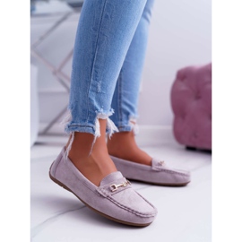 CON Women's Loafers Light Eco-suede Lila Pink Think 1