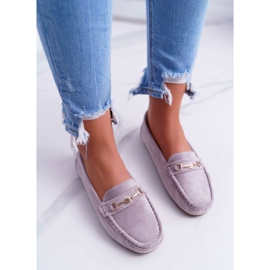 CON Women's Loafers Light Eco-suede Lila Pink Think 2