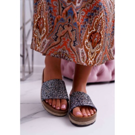 S.Barski Elegant Women's Slippers Thick Jersey sole blue 2