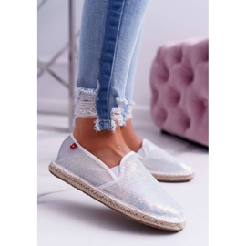 Women's Espadrilles Big Star Iridescent Sequins White DD274A162 2