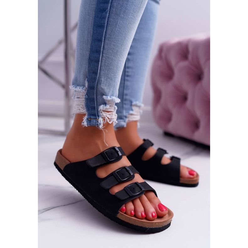 Women's Black Slippers Big Star DD274139 1