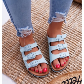 Women's Slippers Light Blue Big Star DD274137 2