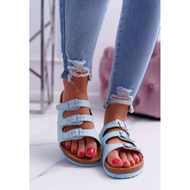 Women's Slippers Light Blue Big Star DD274137 1 Women's Slippers Light Blue Big Star DD274137 1