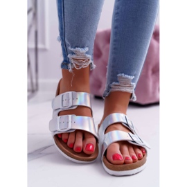 Women's Silver Slippers Big Star DD274134 grey 2