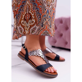 Women's Sandals Flat Sergio Leone SK011 Black Lirielle 1