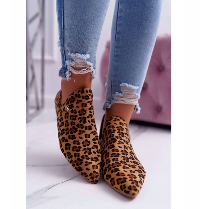 Lu Boo Boots With Cutouts Leopard Chelsea brown 2