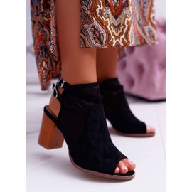 EVE Women's Sandals Suede Black Thido 1
