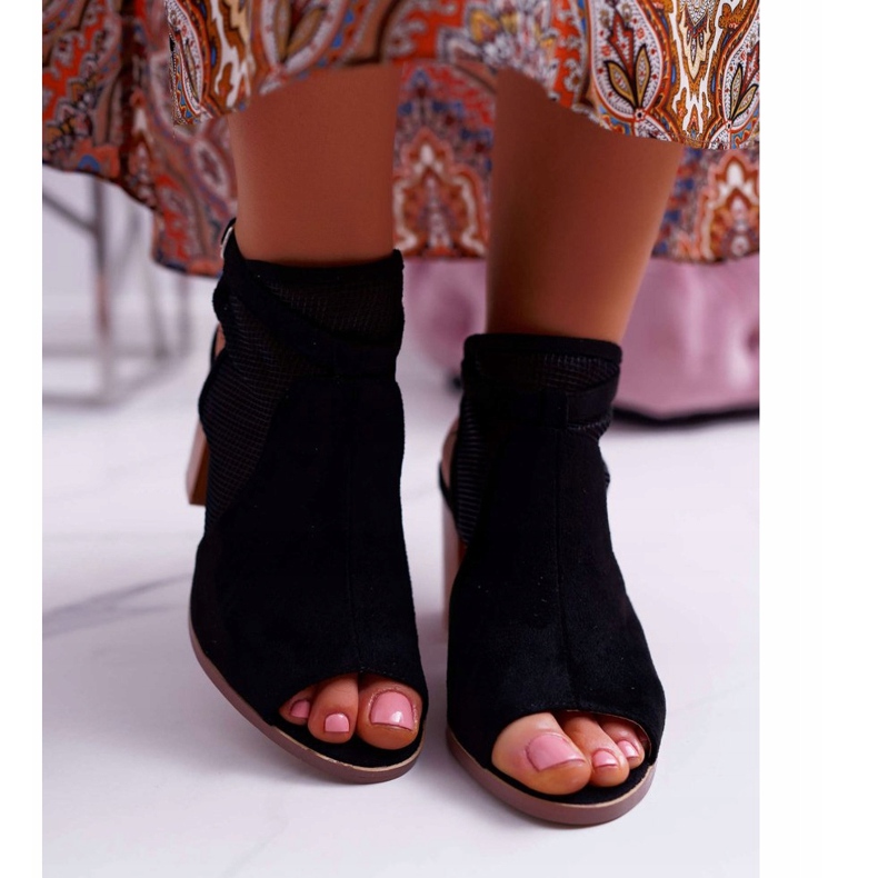 EVE Women's Sandals Suede Black Thido 2 EVE Women's Sandals Suede Black Thido 2