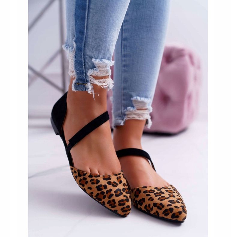 Lu Boo Ballerina In Spitz Suede Leopard Carana brown black 2
