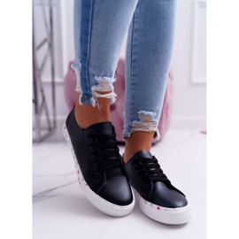 EVE Women's Sneakers With Black Openwork Flowers Loriann 2