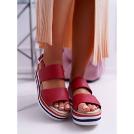 Moow Women's Sandals On The Red Aurera Platform 2