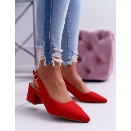 Women's Pumps On A Heel In Spitz Red Contrail 1