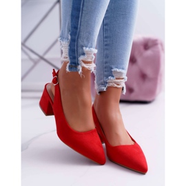 Women's Pumps On A Heel In Spitz Red Contrail 2