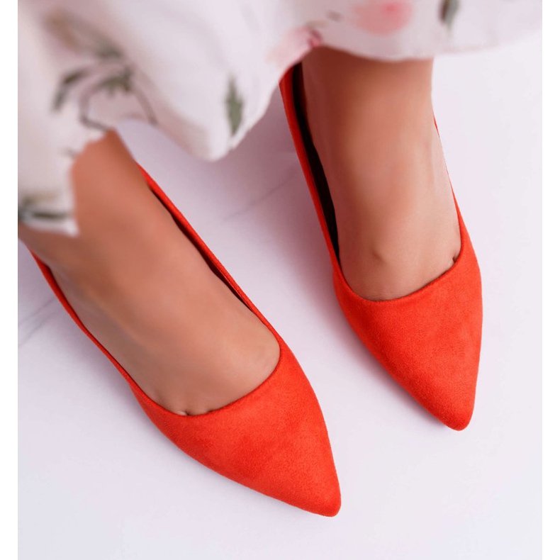 SEA Women's Pumps On A Heel Suede Orange Neshka 2 SEA Women's Pumps On A Heel Suede Orange Neshka 2